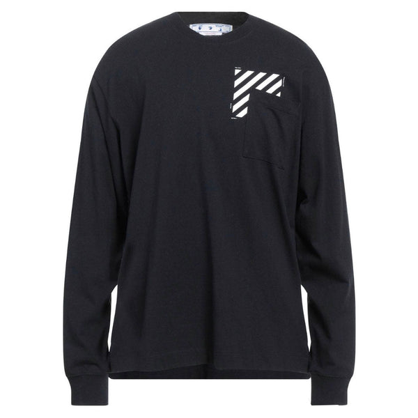 Off White Diag Skate Pocket Long Sleeve Black T Shirt