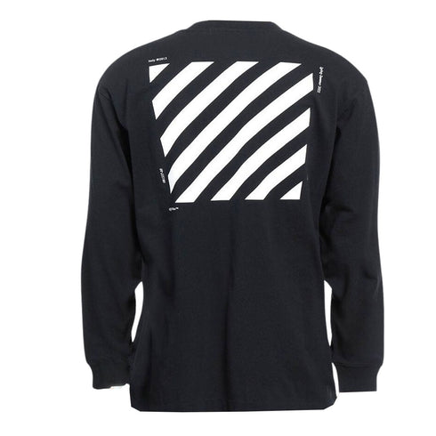 Off White Diag Skate Pocket Long Sleeve Black T Shirt