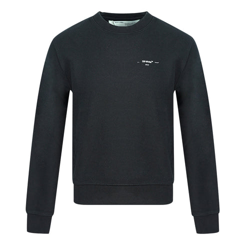 Off White Off White Logo Black Oversized Sweatshirt OMBA025E19D25019 1001