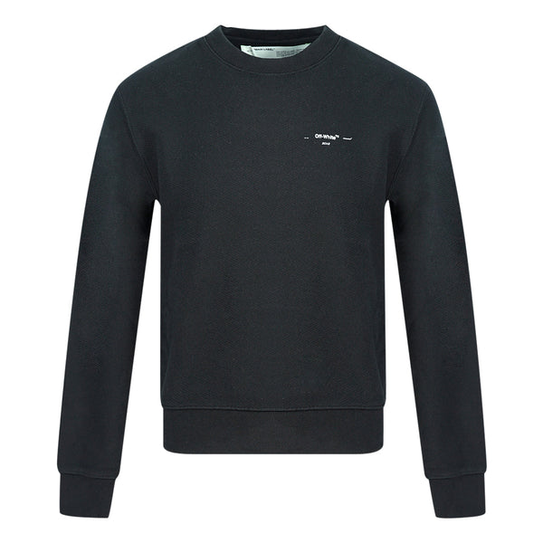 Off White Off White Logo Black Oversized Sweatshirt OMBA025E19D25019 1001