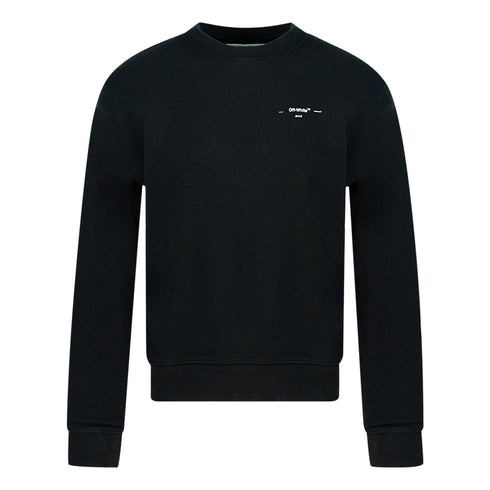 Off White Logo Black Slim Sweatshirt OMBA025R20D25017 1001