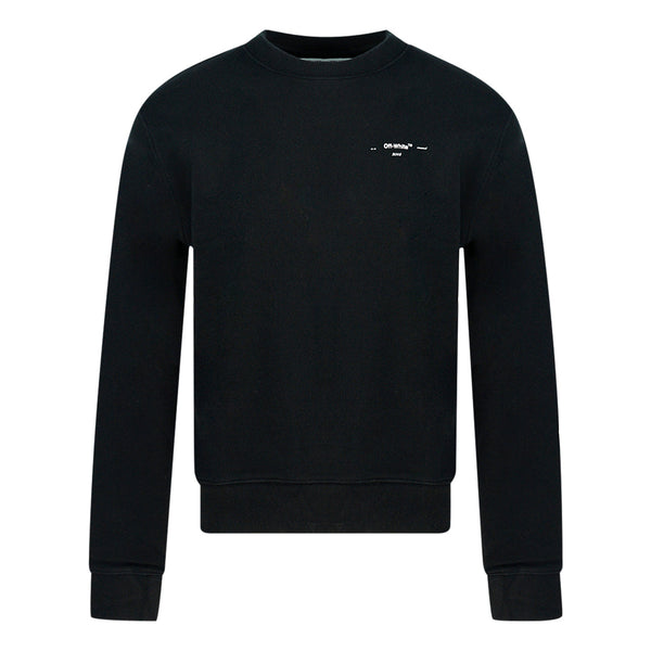 Off White Logo Black Slim Sweatshirt OMBA025R20D25017 1001