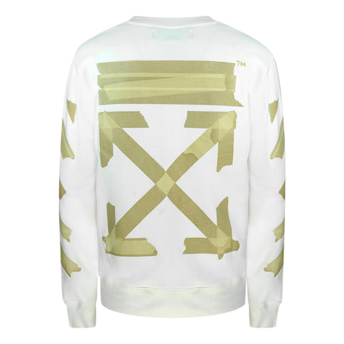 Off White Tape Logo White Sweatshirt OMBA025R20E30002 0148 XXXS