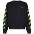 Off White Moon Arrow Design Skate Fit Black Sweatshirt