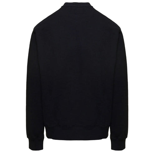 Off White Ow Face Slim Fit Black Sweatshirt
