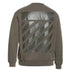 Off White Diag Line Skate Logo Green Sweatshirt