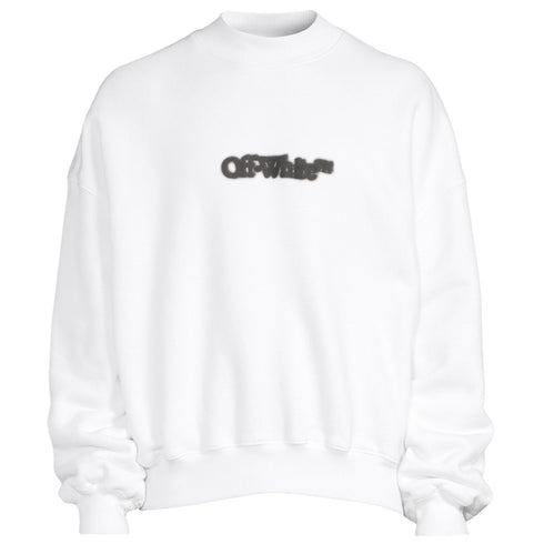 Off White Blurr Book Over White Oversized Sweatshirt
