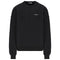 Off White Scratch Arrow Design Oversized Fit Black Sweatshirt