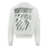 Off White Scribble Diagonal Boxy Crew Neck White Sweatshirt