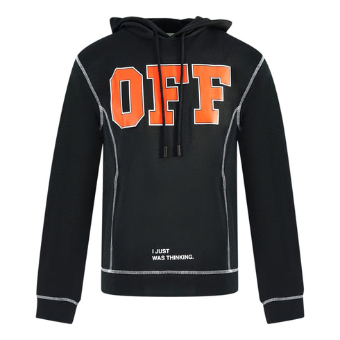 Off White Bold Logo Black Hoodie