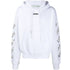 Off White Airport Tape Slim Fit White Hoodie