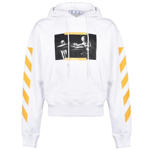 Off White Carav Painting Over White Hoodie