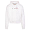 Off White Acrylic Arrow Painted Logo White Hoodie