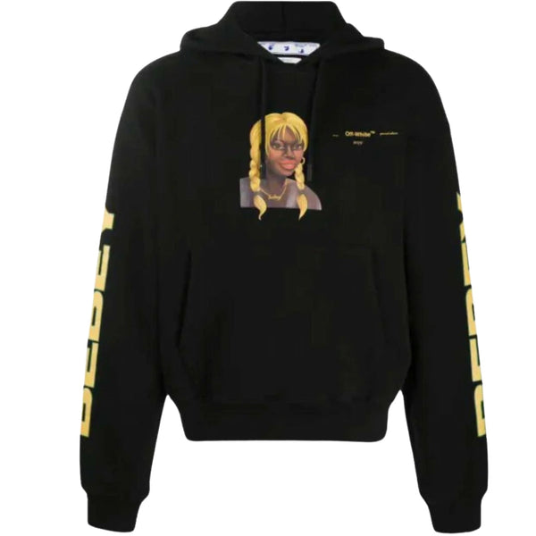 Off White X Theophilus London Bebey Arrow Oversized Black Hoodie