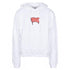 Off-White Graffiti Paint Logo White Hoodie OMBB037R21FLE006 0125