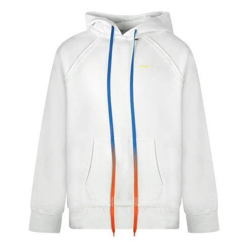 Off White Long Drawstrings White Oversized Hoodie