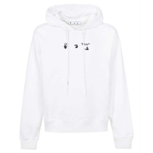 Off White Marker Stencil Logo White Hoodie
