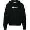 Off White Spray Helvetica Skate Fit Black Hoodie