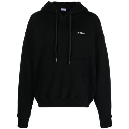 Off White Scratch Arrow Design Skate Fit Black Hoodie