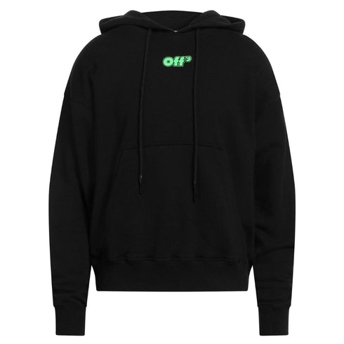 Off White Rave Flyer Skate Print Black Hoodie OMBB085S22FLE005 1070