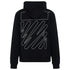 Off White Wave Outline Diag Design Black Slim Hoodie