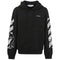 Off White Bricks Design Slim Fit Black Hoodie