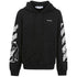 Off White Bricks Design Slim Fit Black Hoodie
