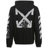 Off White Bricks Design Slim Fit Black Hoodie