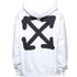 Off White Face Arrow Slim Fit White Hoodie