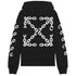 Off White Chain Arrow Design Slim Fit Black Hoodie - Style Centre Wholesale