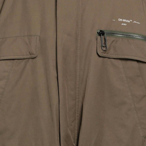 Off White Reversible Cover all Military Green Jacket OMEA199F19F230264301