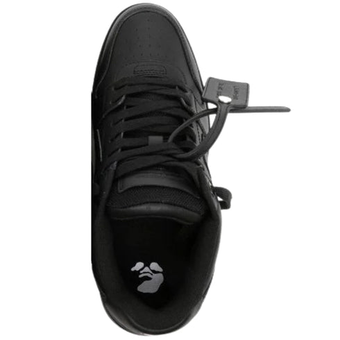 Off White Out Of Office All Black Leather Sneakers