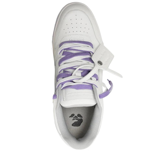 Off White Out Of Office Lilac Calf Leather Sneakers