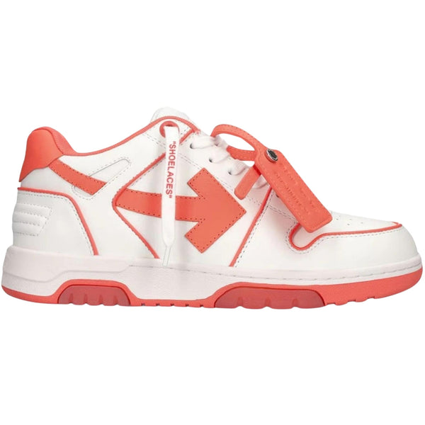 Off White Out Of Office Coral Red Calf Leather Sneakers OWIA259S23LEA0070126