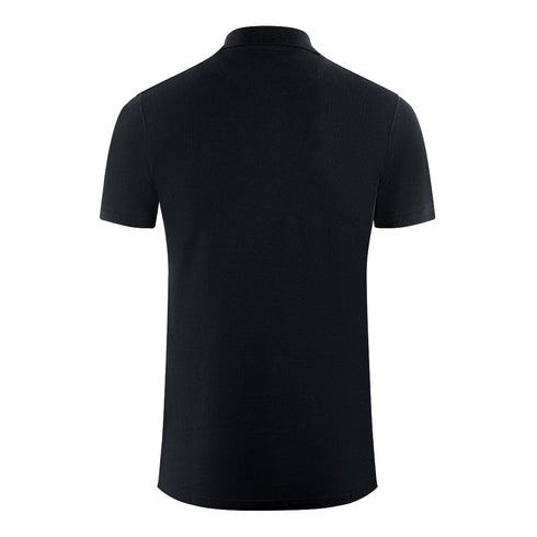 Aquascutum Boxed Logo Black Polo Shirt