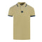 Aquascutum Branded Shoulder Tipped Beige Polo Shirt