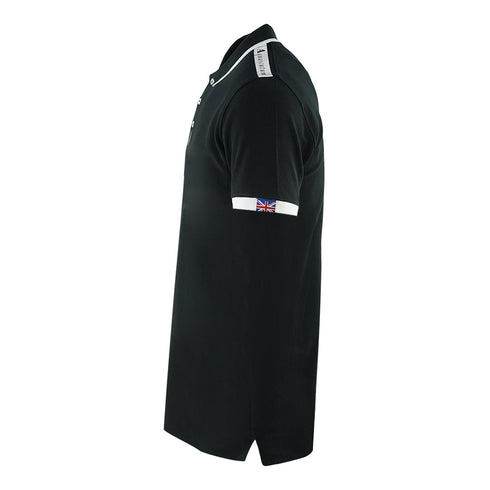 Aquascutum Branded Shoulder Tipped Black Polo Shirt