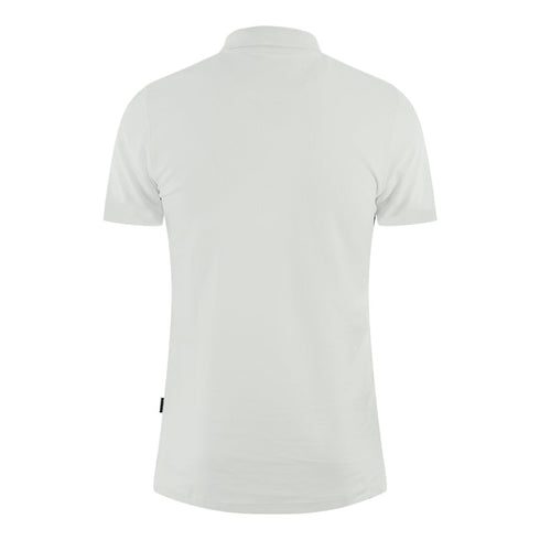 Aquascutum Branded Sleeve White Polo Shirt