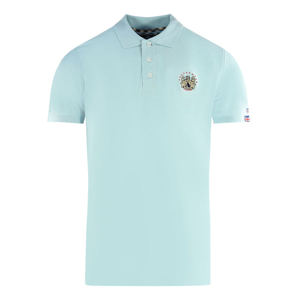 Aquascutum London Crest Light Blue Polo Shirt P00623 78