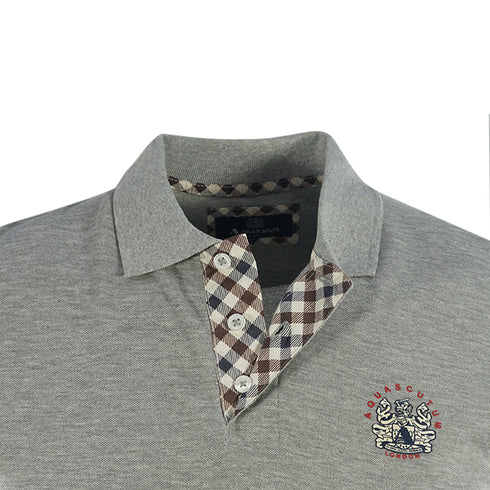 Aquascutum London Crest Grey Polo Shirt