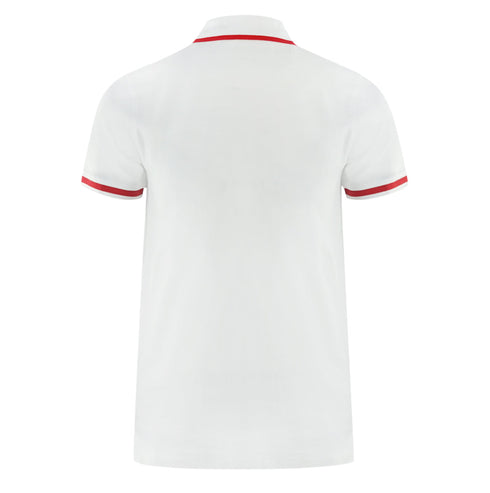 Aquascutum Aq 1851 Embroidered Tipped White Polo Shirt