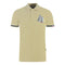 Aquascutum Aq 1851 Embroidered Tipped Beige Polo Shirt