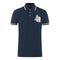 Aquascutum Aq 1851 Embroidered Tipped Navy Blue Polo Shirt