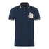 Aquascutum Aq 1851 Embroidered Tipped Navy Blue Polo Shirt