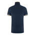 Aquascutum Aq 1851 Embroidered Tipped Navy Blue Polo Shirt