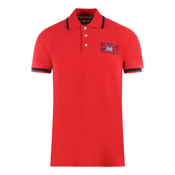 Aquascutum London Union Jack Red Polo Shirt - Style Centre Wholesale