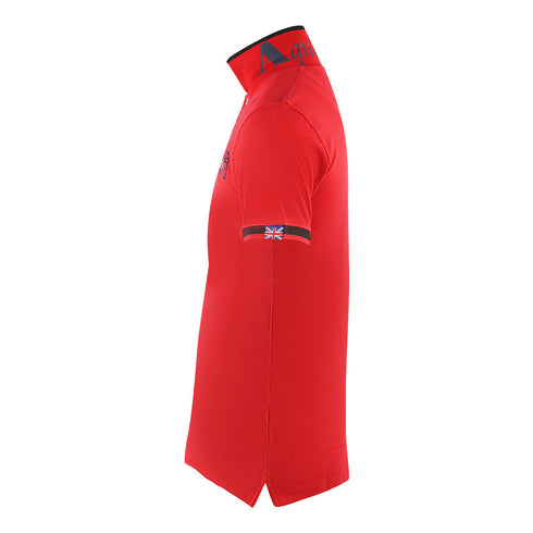Aquascutum London Union Jack Red Polo Shirt - Style Centre Wholesale
