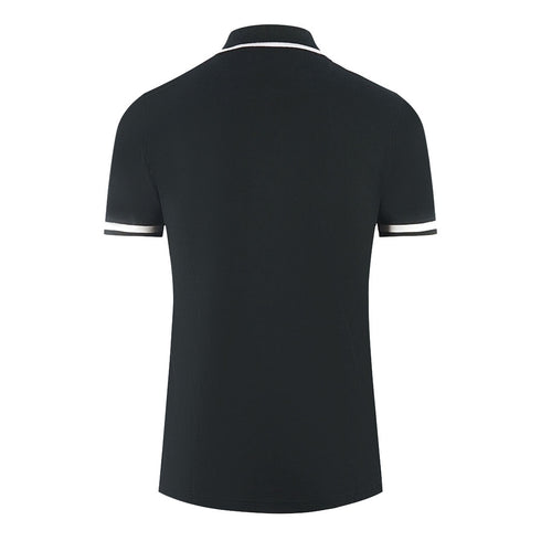 Aquascutum London Union Jack Black Polo Shirt
