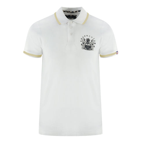 Aquascutum Tipped Aldis White Polo Shirt