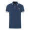 Aquascutum Embossed A Tipped Navy Blue Polo Shirt